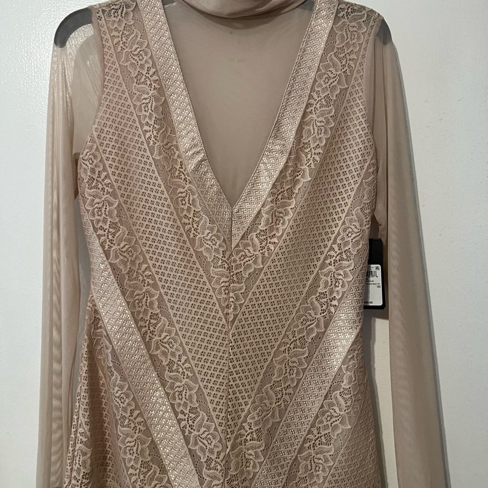 GUESS Blush Lace Mesh Top